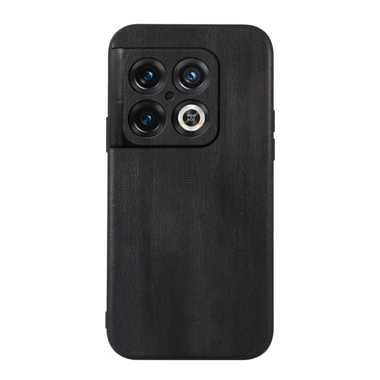 Black PU texture phone case with circular camera detail and side cutouts