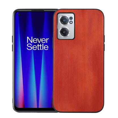 Textured PU phone case with cow pattern, red/brown, dual camera cutouts