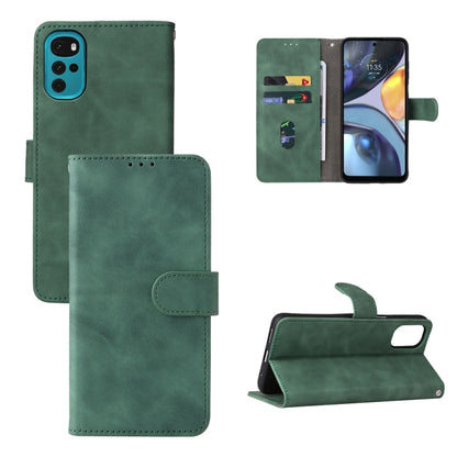Green PU folio phone case with magnetic strap and front card holder