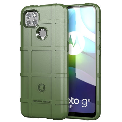 Green rugged TPU shockproof phone case with raised camera and ring holder cutout