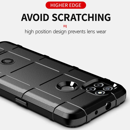 Black rugged TPU phone case with raised edges and grippy textured back