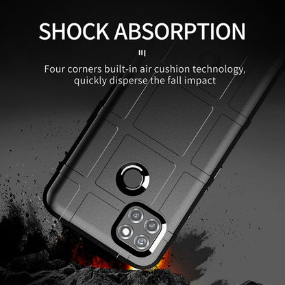 Grey rugged TPU phone case with shock-absorbing corners and raised camera section