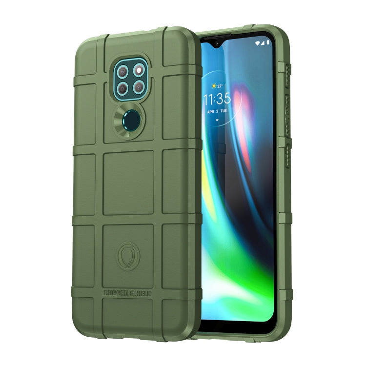Green rugged TPU phone case with raised camera cutouts and shockproof edge coverage
