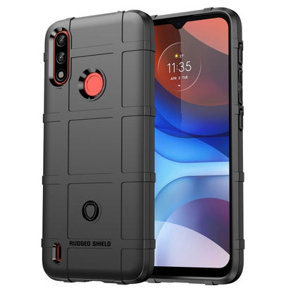 Dark grey rugged TPU phone case with red accent and raised camera cutout protection