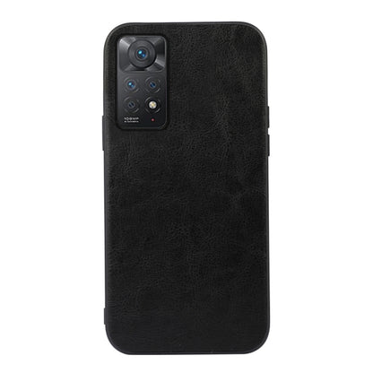 Black textured PU phone case with raised camera cutout and side openings.