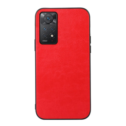Red textured PU phone case with raised camera cutout and protective side openings.