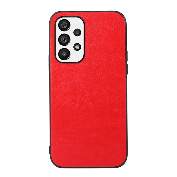 Red textured PU phone case with camera cutout and side protection.