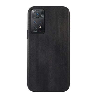 Black textured PU phone case with camera cutout and raised edges