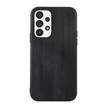 Textured PU phone case with camera cutouts, black color