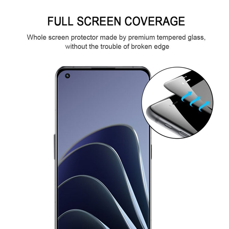 Full-screen tempered glass screen protector with curved edges for OnePlus 10 Pro