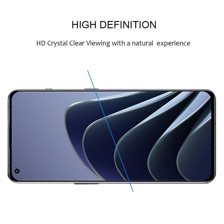 Curved edge tempered glass screen protector for OnePlus 10 Pro, transparent cover