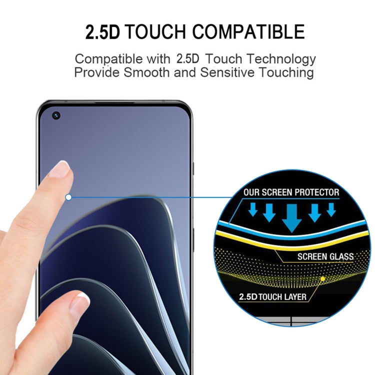 Tempered glass screen protector for OnePlus 10 Pro with smooth touch surface