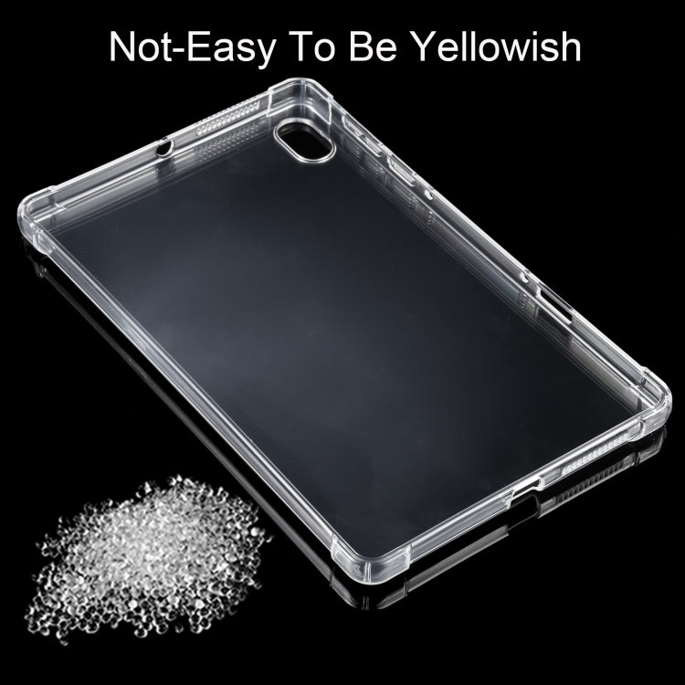 Clear TPU bumper tablet case with corner guards and headphone/access cutouts
