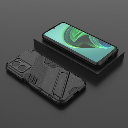 Black shockproof phone case with rugged armor design and camera protection