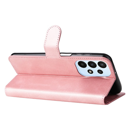 Rose gold horizontal flip leather phone case with strap and stand support