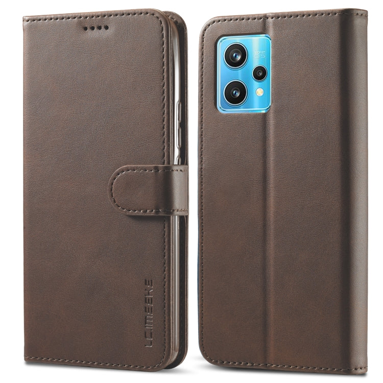 Brown calf-texture leather phone case with flip cover and card slot