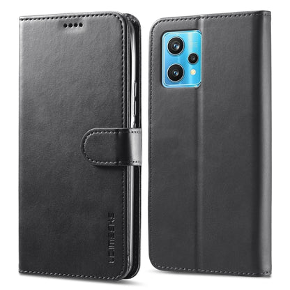 Black calf-texture leather phone case with flip cover and card slot