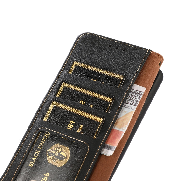 KHAZNEH genuine leather phone case interior with card slots and RFID coin pocket