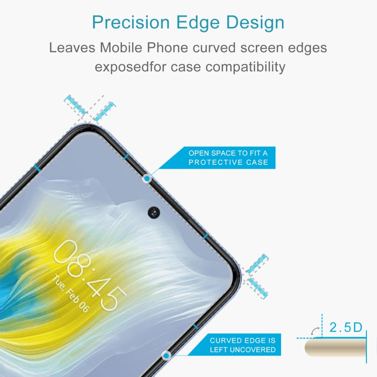 2.5D tempered glass screen protector with precision curved edge fit