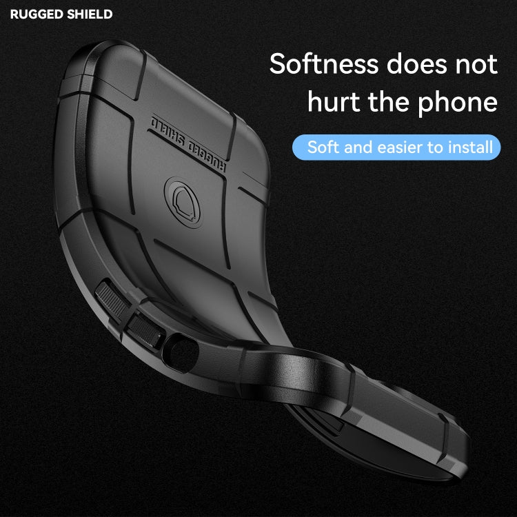 Rugged shockproof TPU phone case in dark gray, side view with flexible bumper