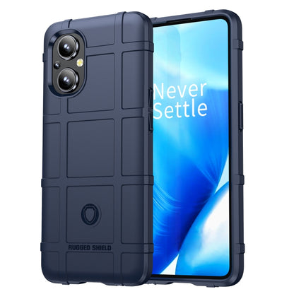 Rugged shockproof TPU phone case in navy blue with dual camera cutouts