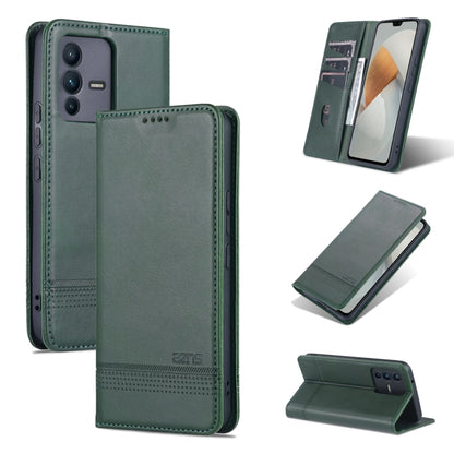 Magnetic flip leather phone case, dark green, textured finish with magnetic clasp
