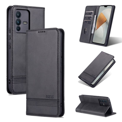 Magnetic flip leather phone case, dark gray, textured finish with magnetic clasp
