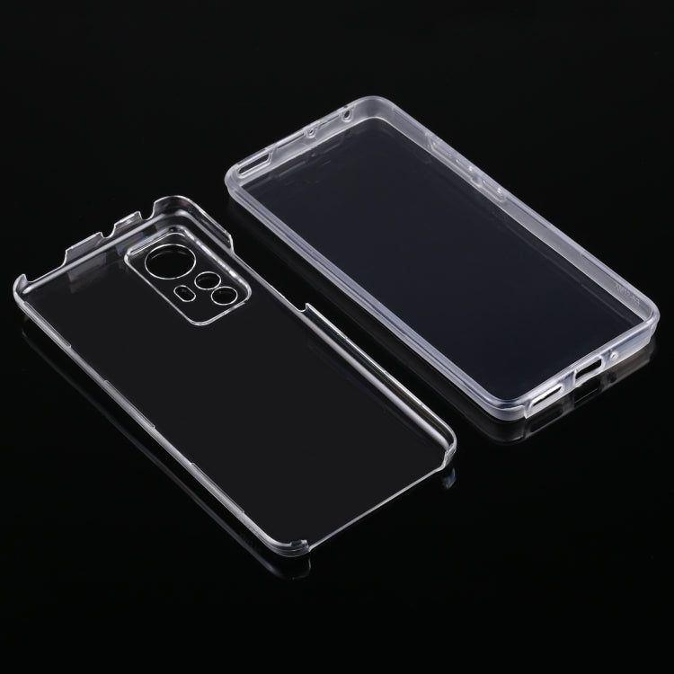 Clear TPU phone case pair, one with camera cutout and raised edges