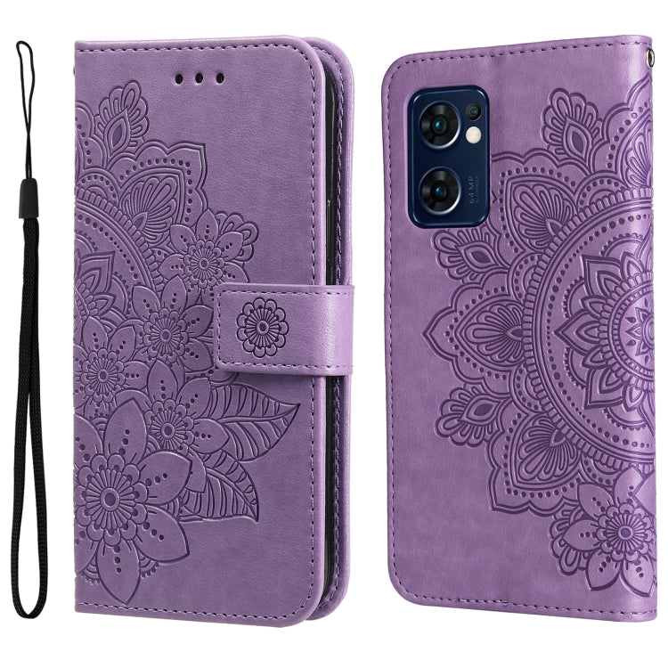 Light purple embossed floral flip phone case with wrist strap, shown open and closed