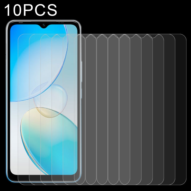10-pack tempered glass screen protectors for smartphone screen, clear 2.5D curved coverage
