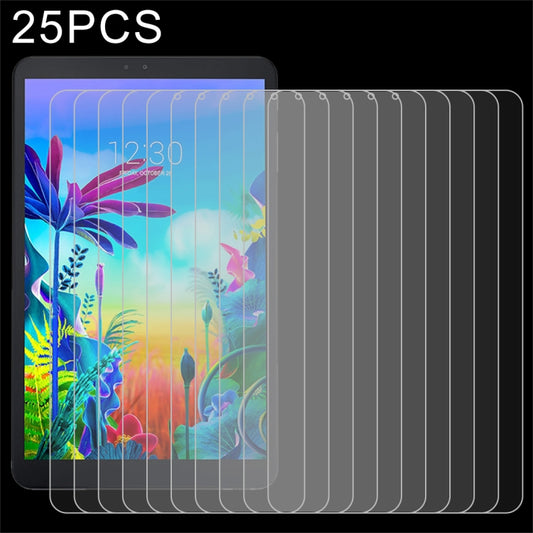Set of 25 clear tempered glass screen protectors for tablet screens