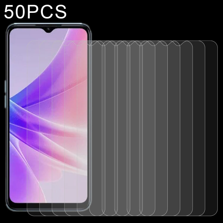 Set of 50 tempered glass screen protector film with 2.5D rounded edges