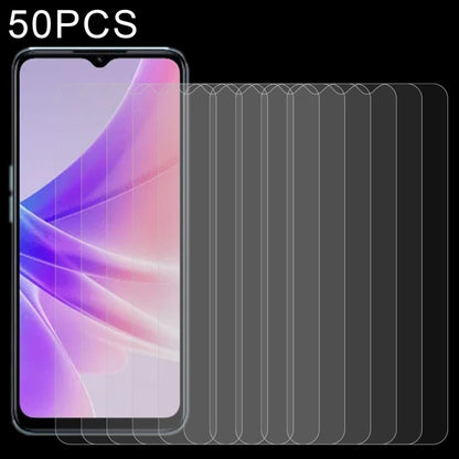 Set of 50 tempered glass screen protector film with 2.5D rounded edges