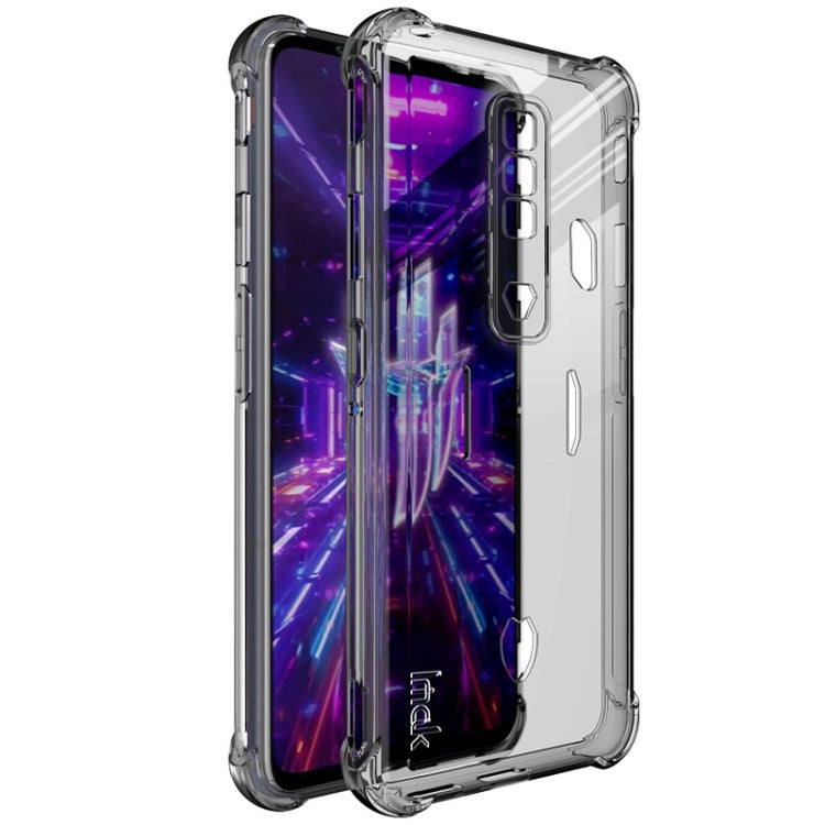 Transparent TPU phone case with screen protector, clear bumper around corners and ports