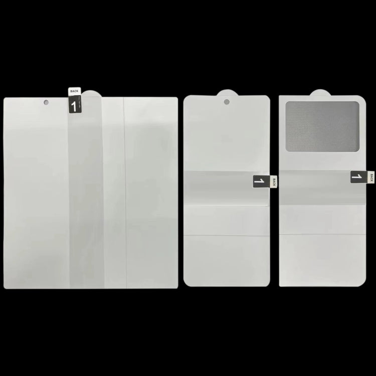 Full-screen hydrogel film set, three protective sheets with alignment notches