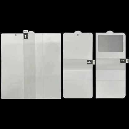 Full-screen hydrogel film set, three protective sheets with alignment notches