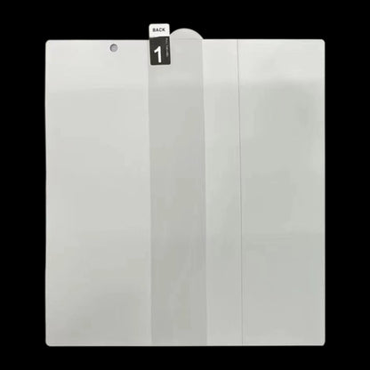 Full-screen hydrogel protector film set, clear flexible sheets with alignment cutouts