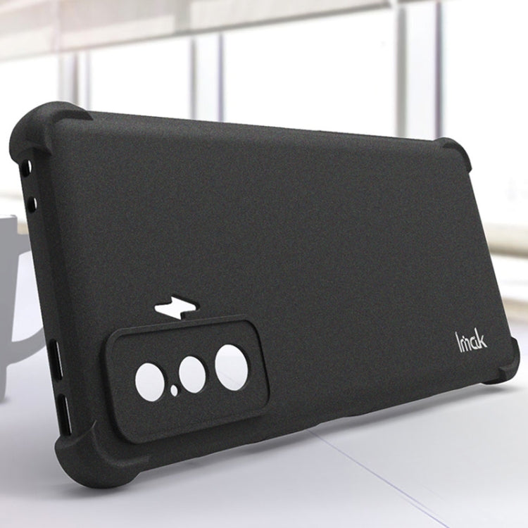 Matte black TPU phone case with shockproof corner bumper and camera cutout