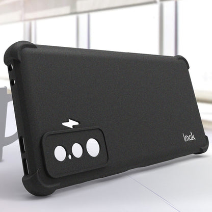 Matte black TPU phone case with shockproof corner bumper and camera cutout