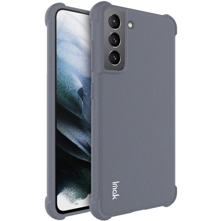 Matte grey shockproof TPU phone case with camera cutouts and raised edges