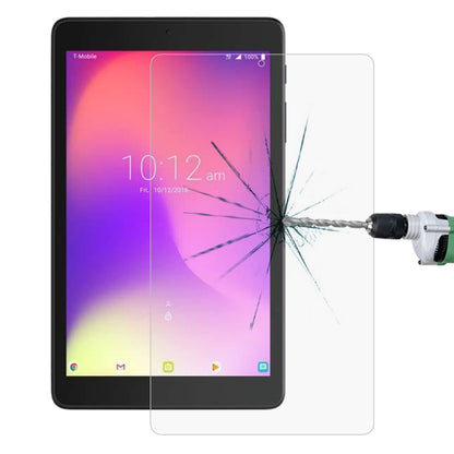 Tempered glass screen protector for tablet, crack-resistant cover with impact tool