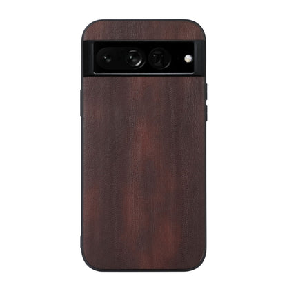 Brown textured PU phone case with camera window and flash cutout
