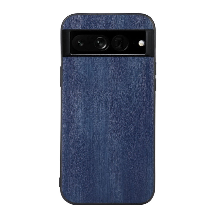 Blue textured PU phone case with camera window and flash cutout