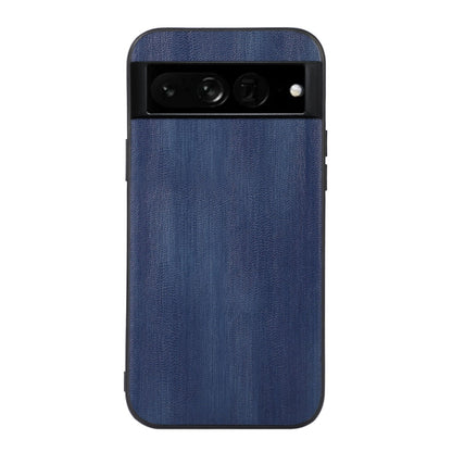 Blue textured PU phone case with camera window and flash cutout