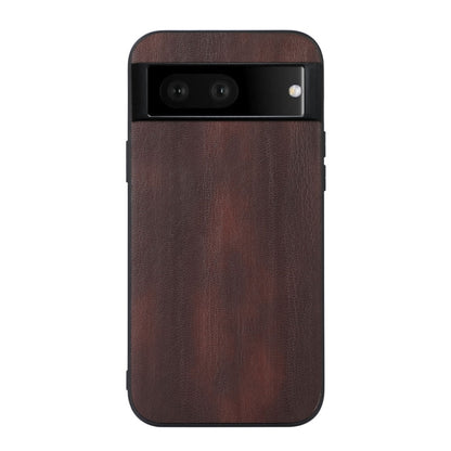 Brown textured PU phone case with camera and flash cutouts
