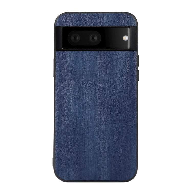 Blue textured PU phone case with camera window and flash cutout