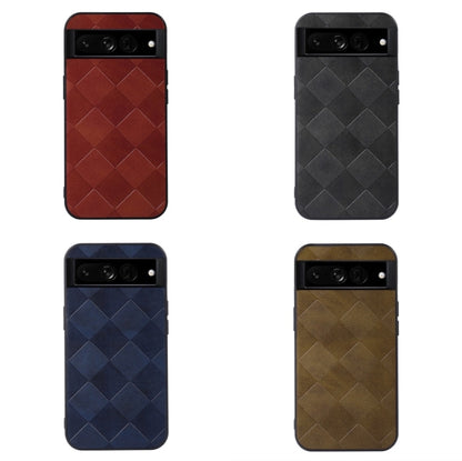 Plaid PU phone cases in red, black, blue, and brown with diamond pattern