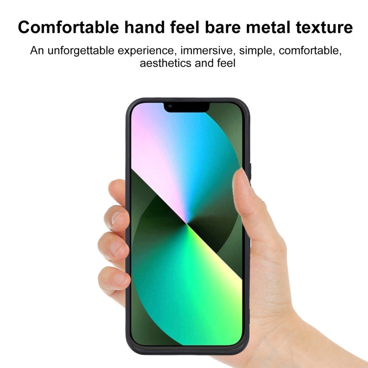 Black TPU phone case held by hands, snug fit with camera cutout