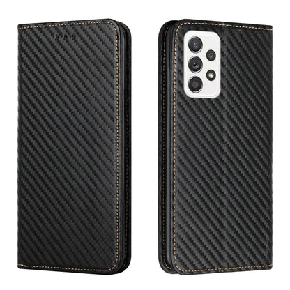 Black carbon fiber texture flip phone case with leather-look border and card slot