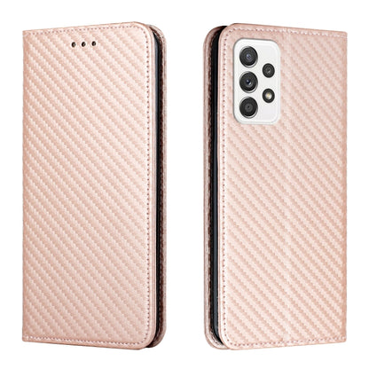 Rose gold carbon-fiber textured leather flip phone case with camera cutout and buttons